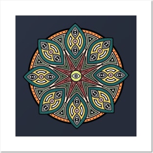 Khamsa Mandala Posters and Art